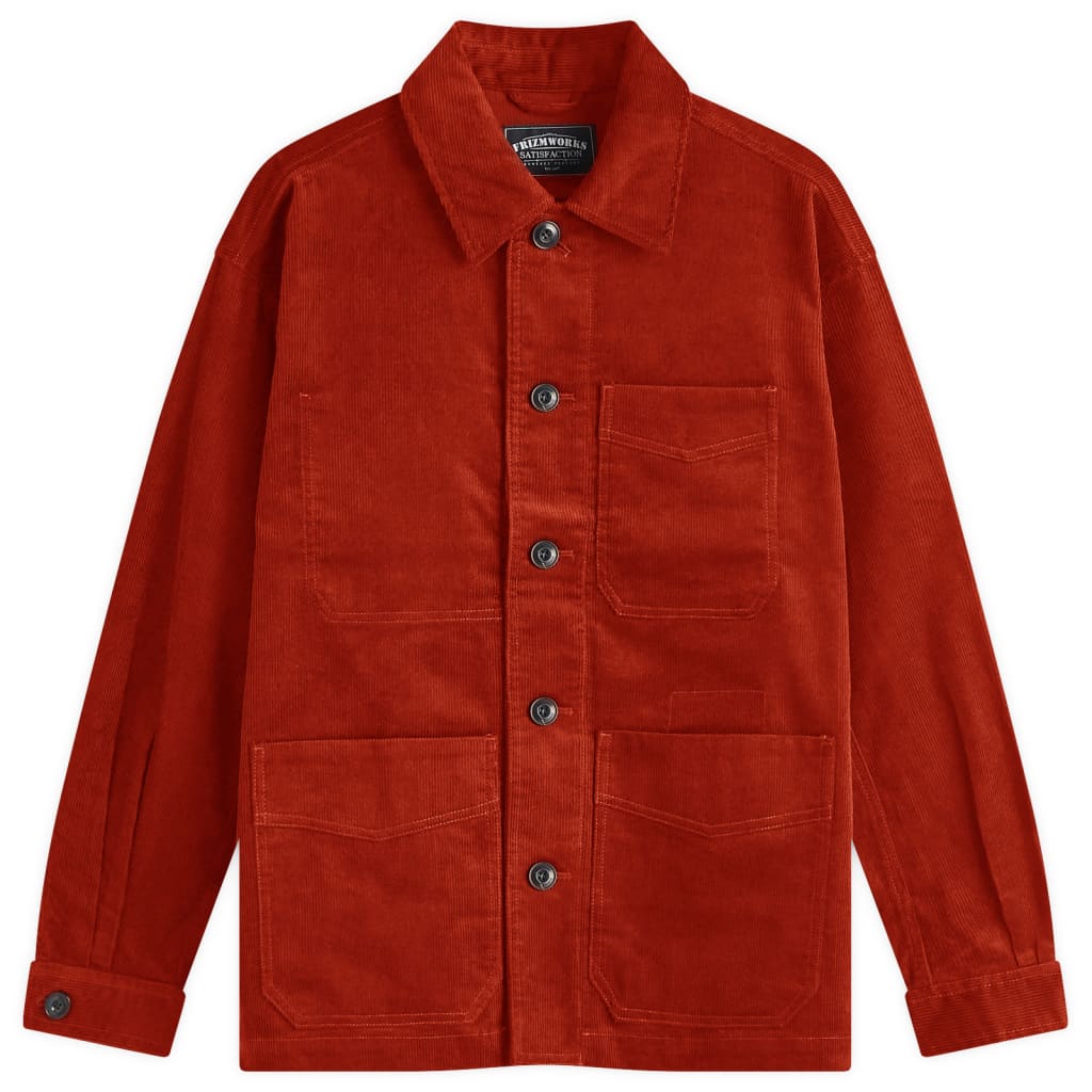 

Рабочая куртка из вельвета French Work Jacket Frizmworks, цвет brick