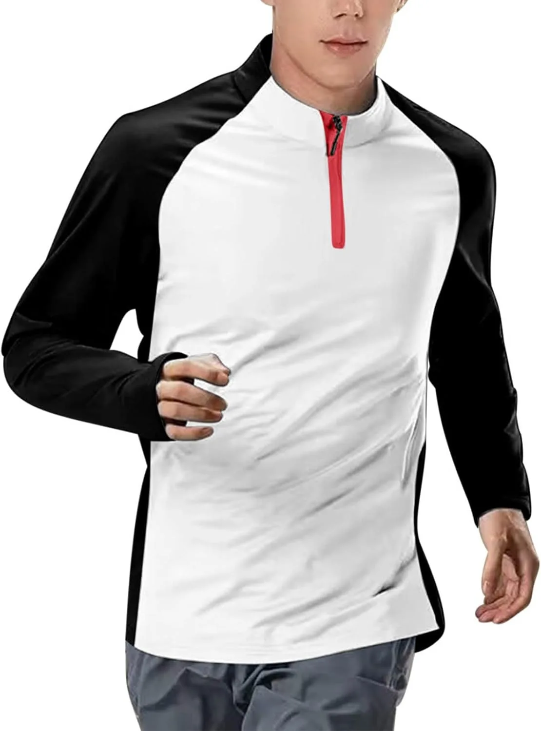 

Футболка с длинным рукавом Color Block для мужчин Quarter Zip Pullover