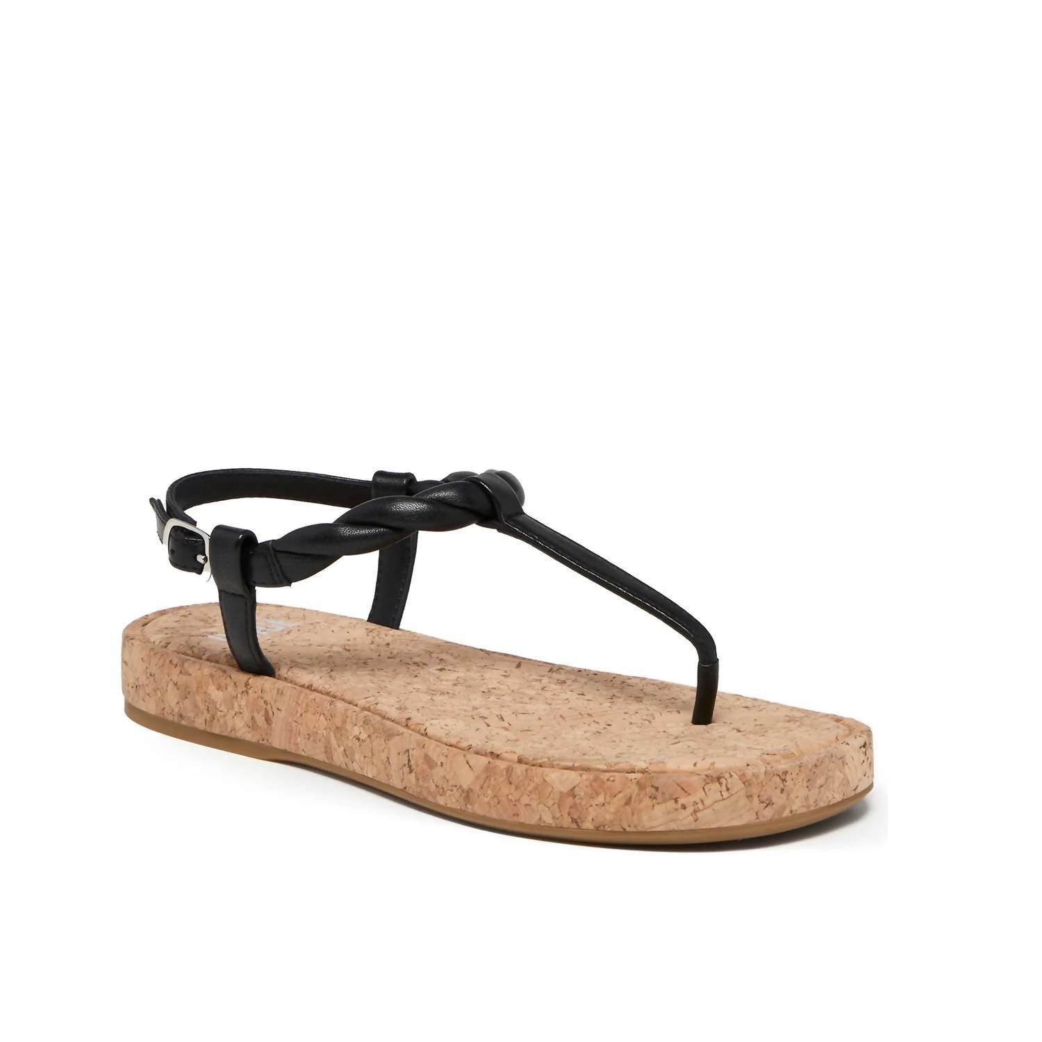 Сандалии Dawn Twisted Strap из черной кожи Paige