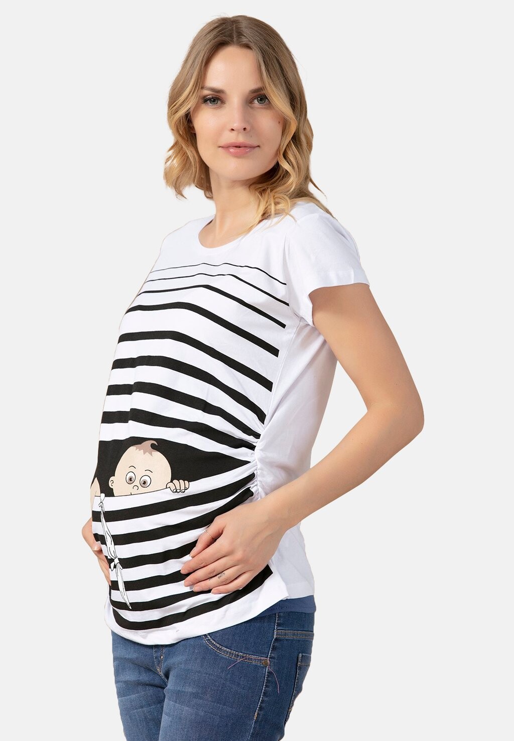 

Футболка с принтом BABY FLUCHT M.M.C., белый