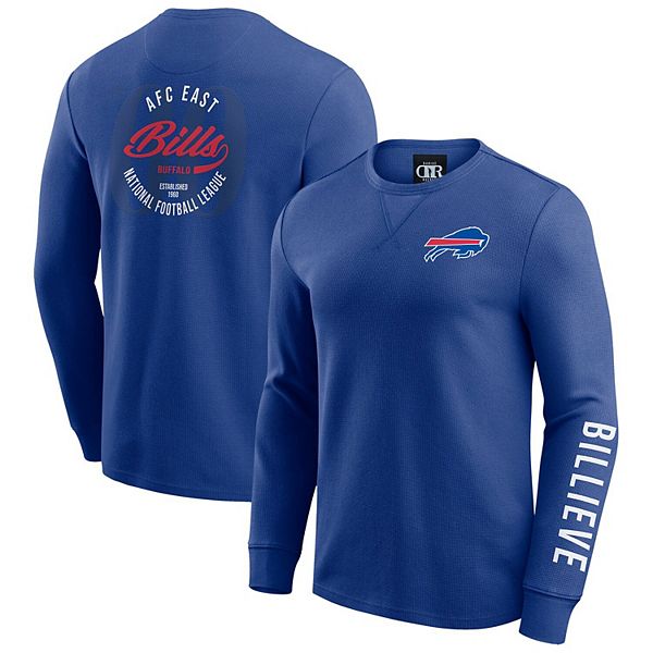 

Мужская футболка с длинным рукавом royal buffalo bills в стиле washed waffle-knit Darius Rucker Collection By Fanatics