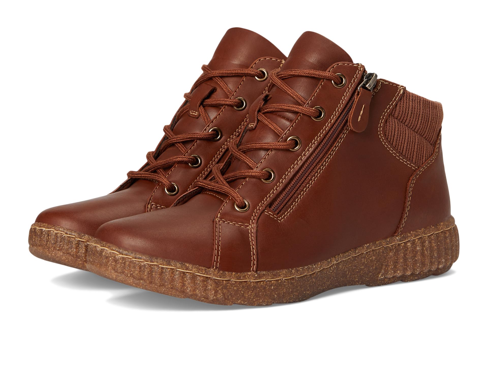 Ботинки женские Clarks Caroline Park из кожи и текстиля, коричневый