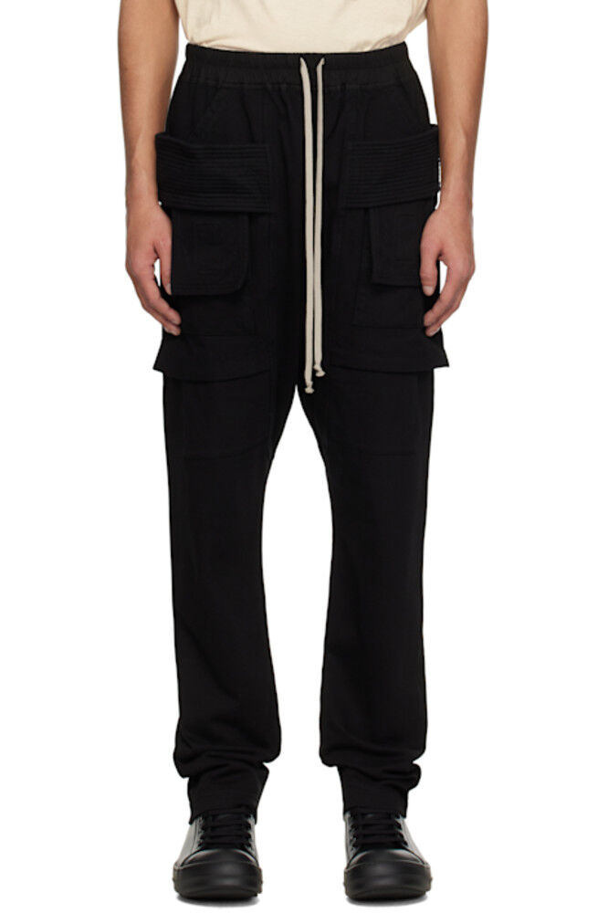 

Черные брюки-карго Hollywood Creatch с завязками на кулиске Rick Owens DRKSHDW
