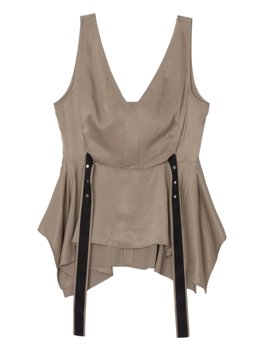 

Топ с V-образным вырезом и баской 3.1 Phillip Lim, нейтральный