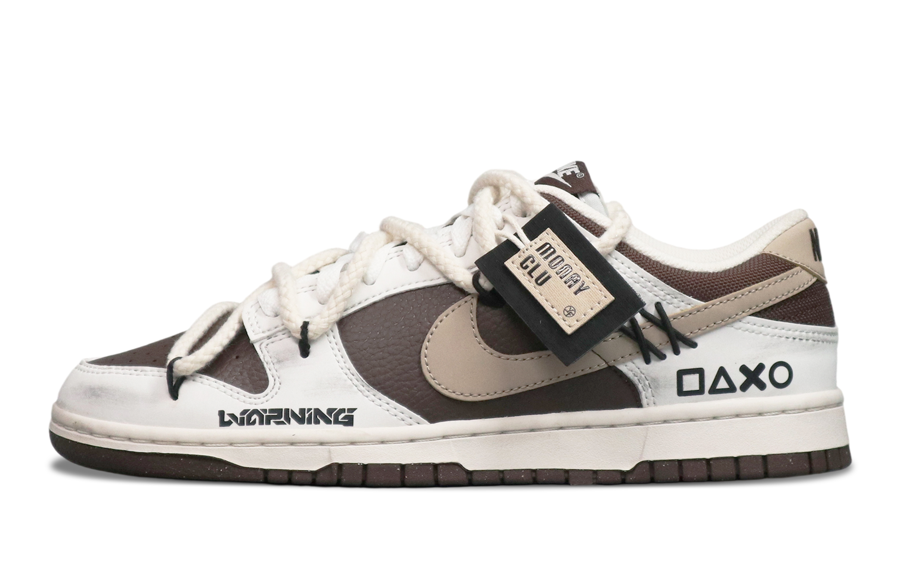 

Nike Износостойкие дышащие низкие кроссовки для скейтбординга Dunk, мужские, бежево-коричневые