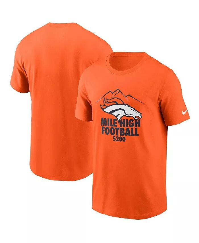 

Мужская оранжевая футболка Denver Broncos Hometown Collection 5280 Nike