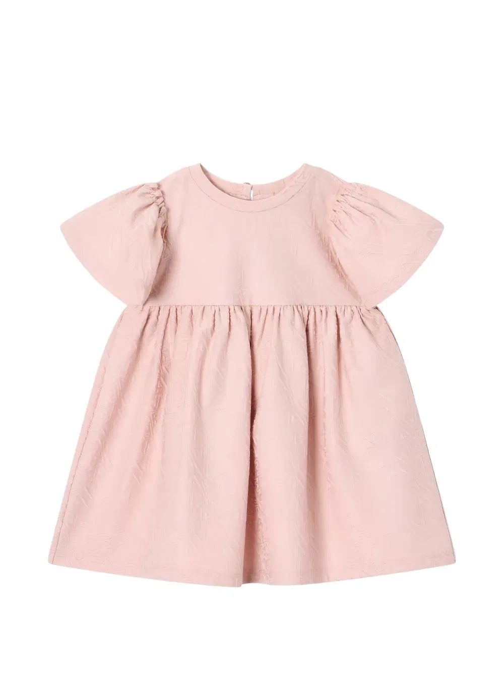 Платье из трикотажа с логотипом и надписью из ткани интерлок Emporio Armani Kids, розовый