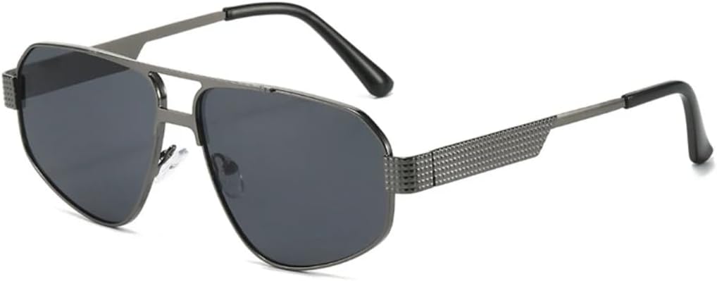 

Ретро металлические многоугольные солнцезащитные очки «кошачий глаз» для мужчин и женщин, с градиентным переходом цвета, защита от УФ-излучения UV400 HHZZYVY, Gun Grey