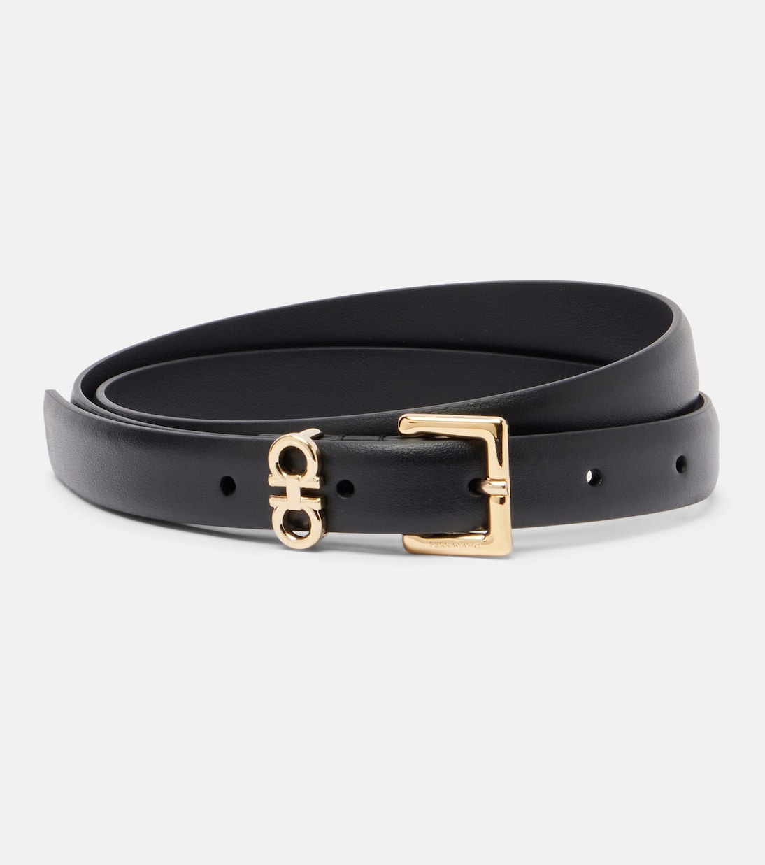 

Кожаный ремень Gancini Ferragamo, черный