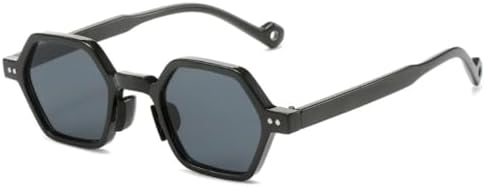 

Солнцезащитные очки 2027 Clear Ocean Lens Polygon, модные, с защитой от УФ-излучения UV400, шестиугольные линзы, заклепки, для женщин и мужчин, C1, один размер MTZJH, One Color