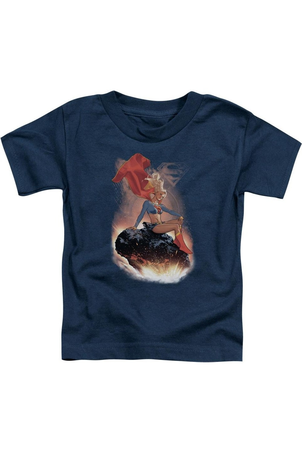 

Футболка с коротким рукавом для малышей Superman Ride It Out Gildan, темно-синий