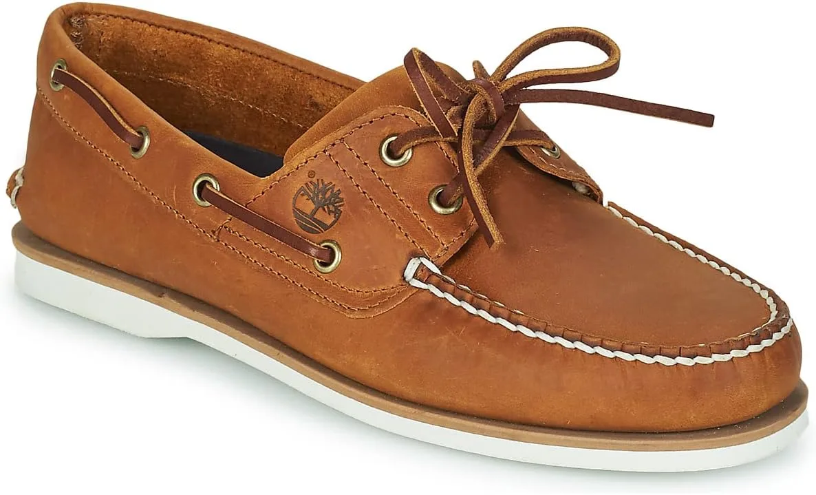 Мужские классические низкие ботинки Timberland Classic Boat с двумя парами роскошных ботинок, коричневый