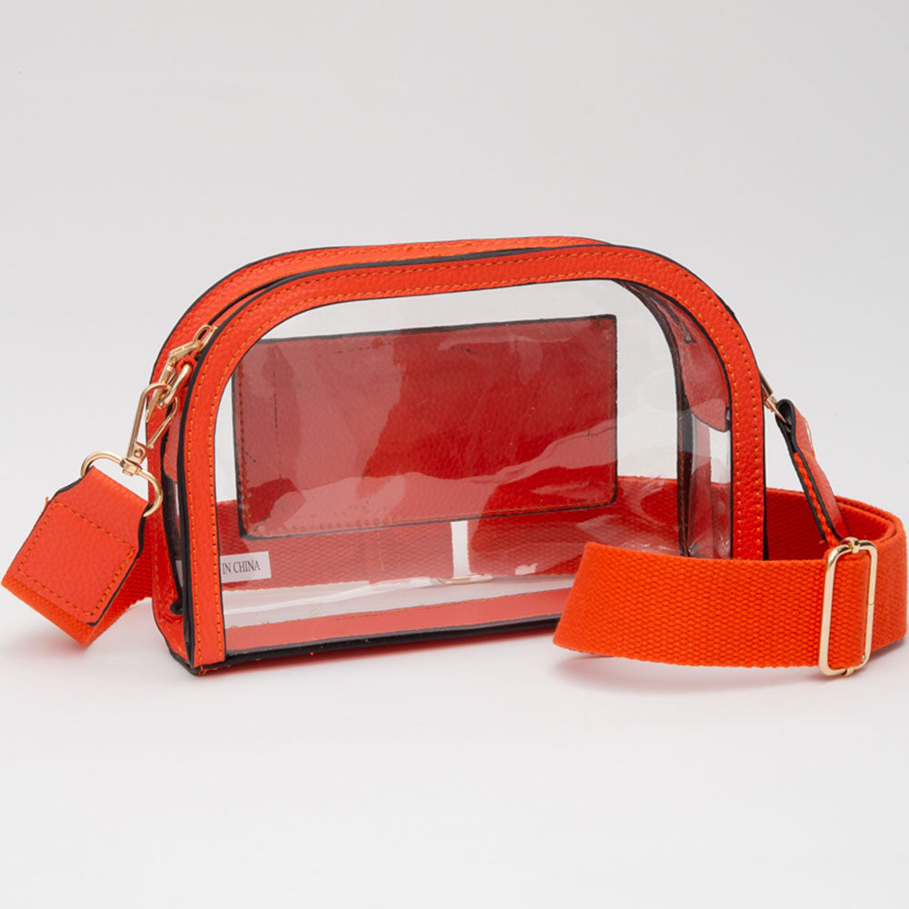 

Искусственная кожа прозрачная черезплечная фотосумка FASHNZFAB, оранжевый