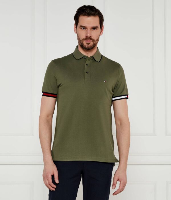 

Рубашка поло Slim fit Tommy Hilfiger, зеленый