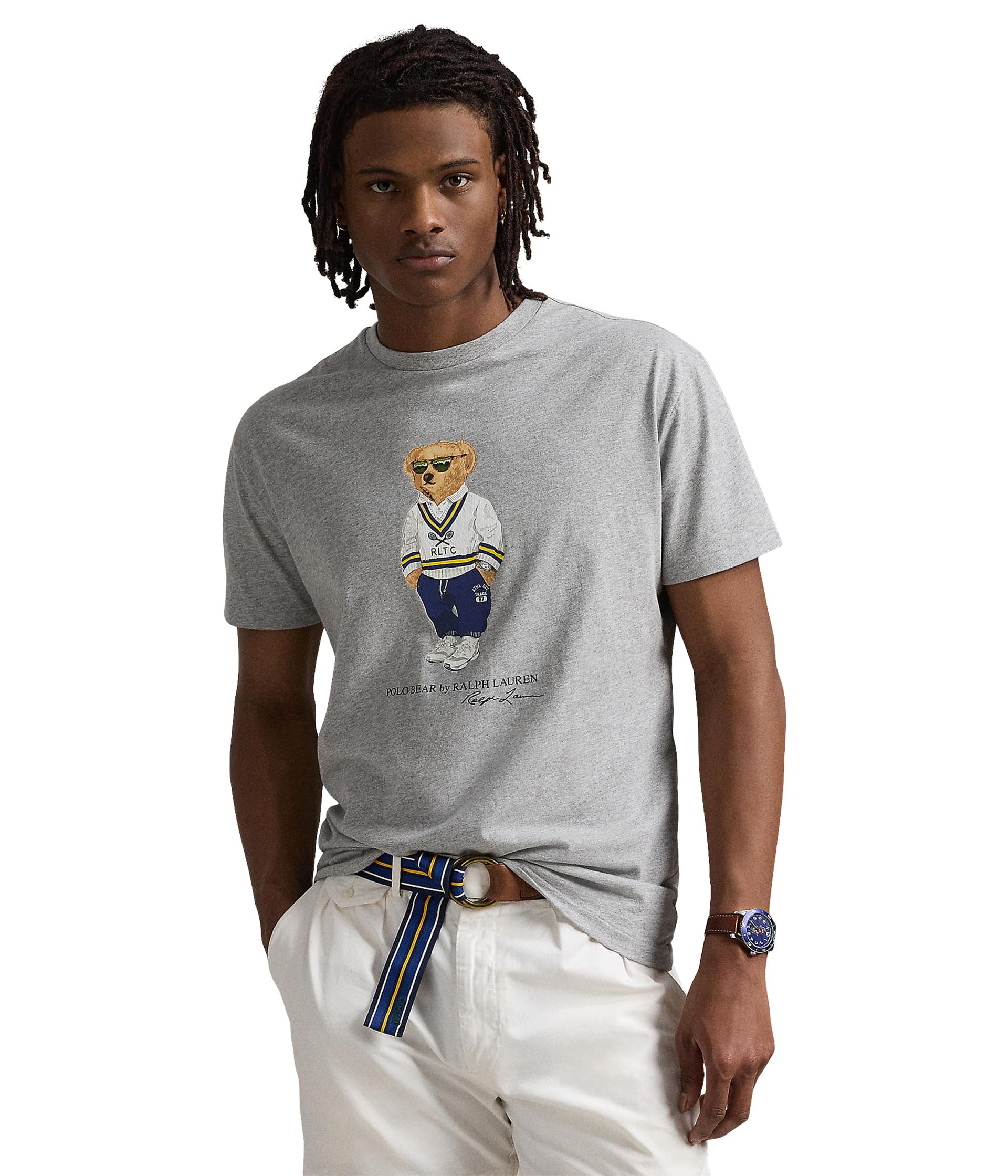 

Футболка Polo Ralph Lauren Classic Fit Polo Bear Jersey T-Shirt, цвет Andover Heather Hrtg Icns Bear