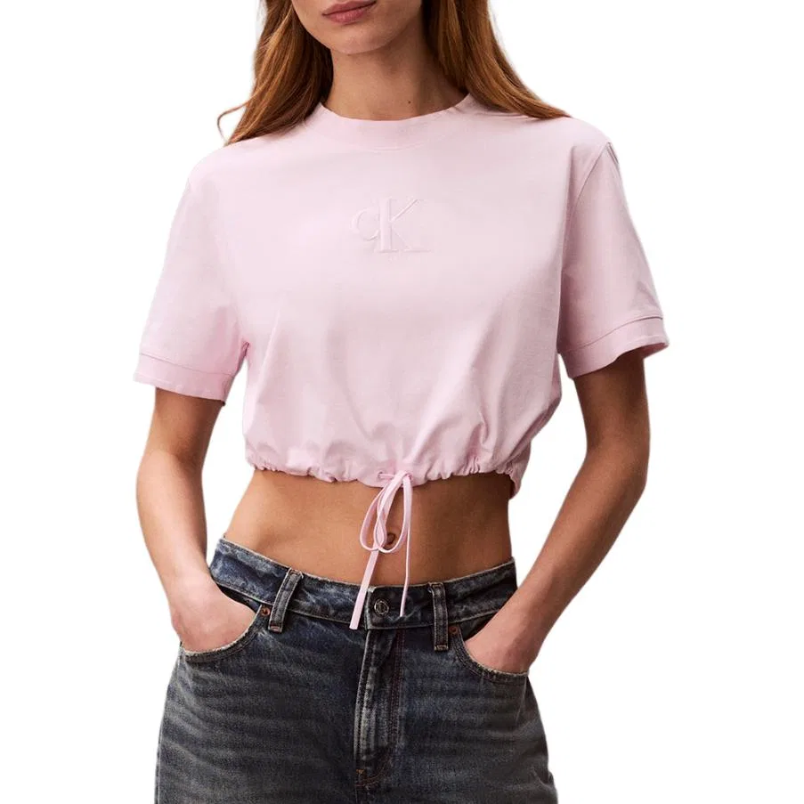 Футболка женская Pink с круглым вырезом Calvin Klein