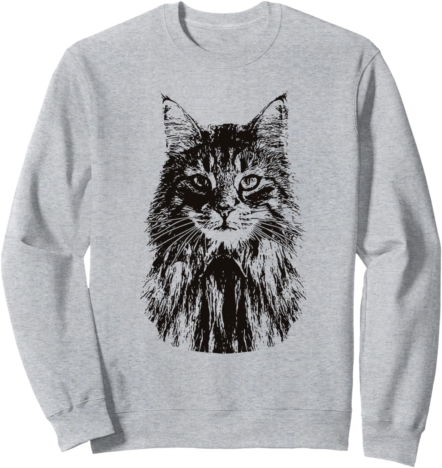 

Толстовка с изображением норвежской лесной кошки Norwegian Forest Cat, серый