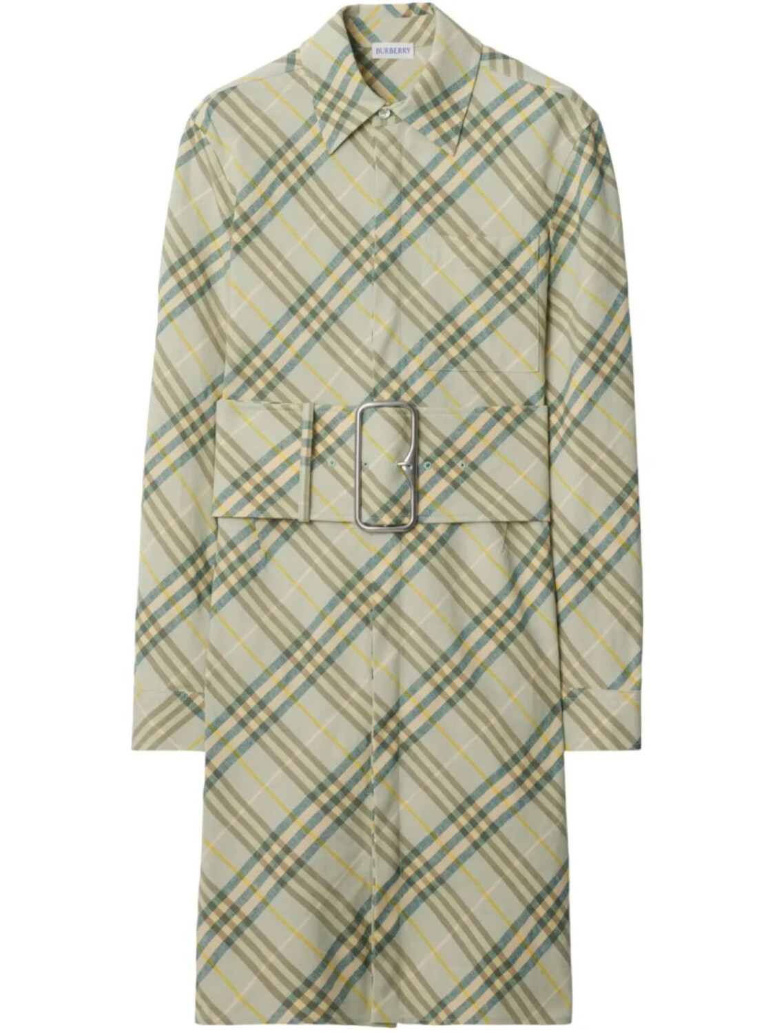 

Платье-рубашка в клетку Burberry, нейтральный