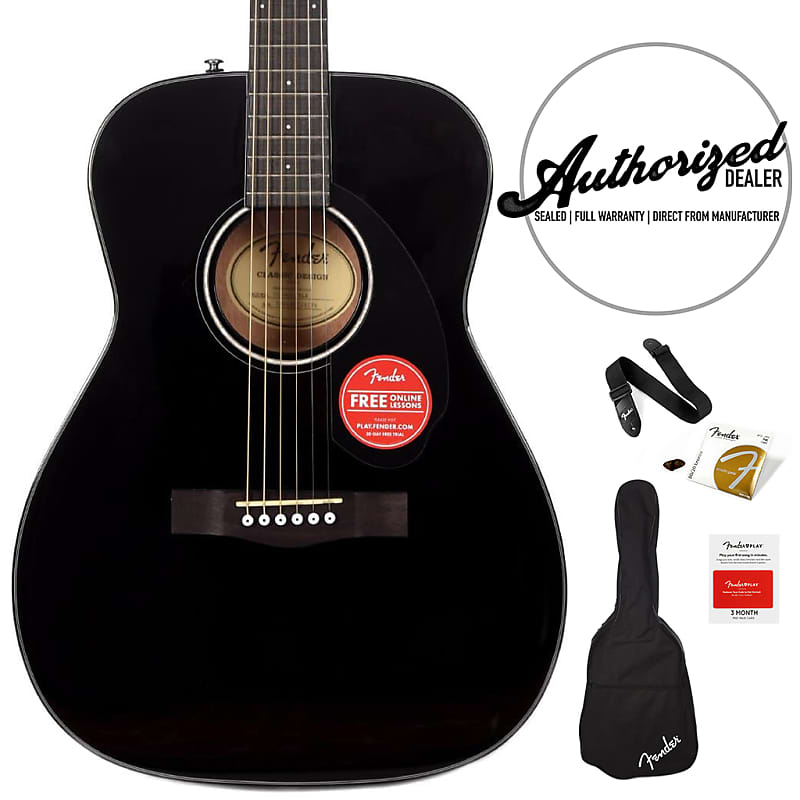 

Акустическая гитара Fender CC-60S V2 Concert Acoustic Guitar Starter Pack w/ Gig Bag & Strap | Black