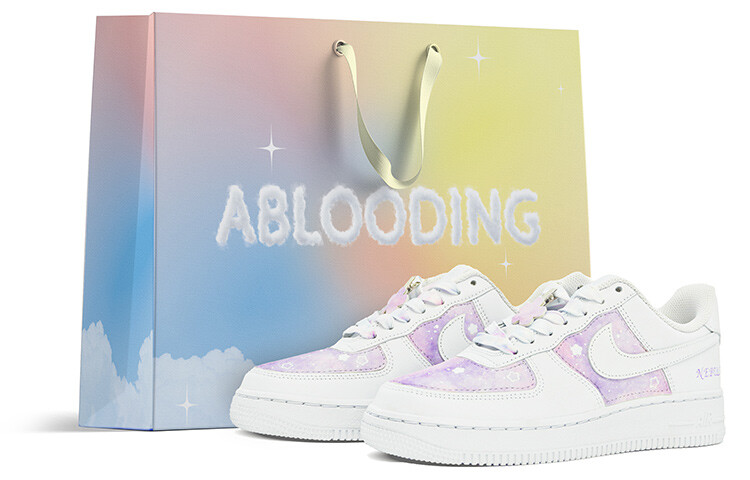 

Кроссовки Nike Air Force 1 Skateboard Shoes Women's Low-Top White Purple