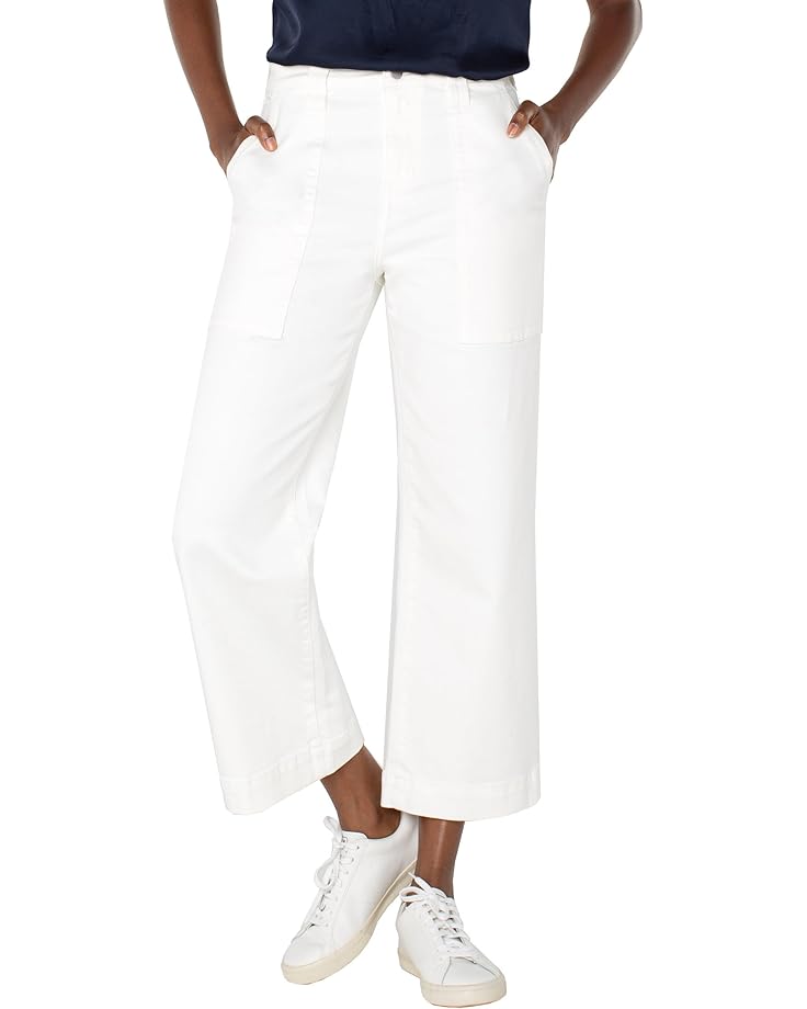 

Брюки Liverpool Los Angeles Stride High-rise Wide Leg Crop With Patch Pockets, цвет Bone White