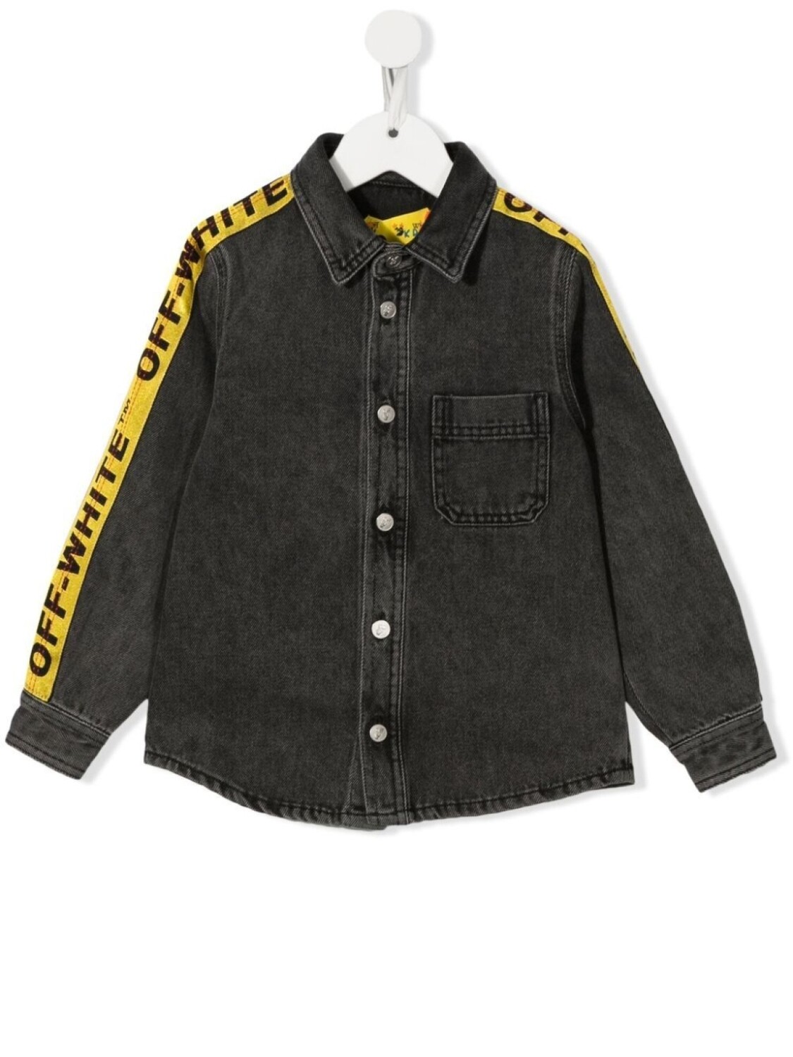 

Off-White Kids рубашка с логотипом, серый
