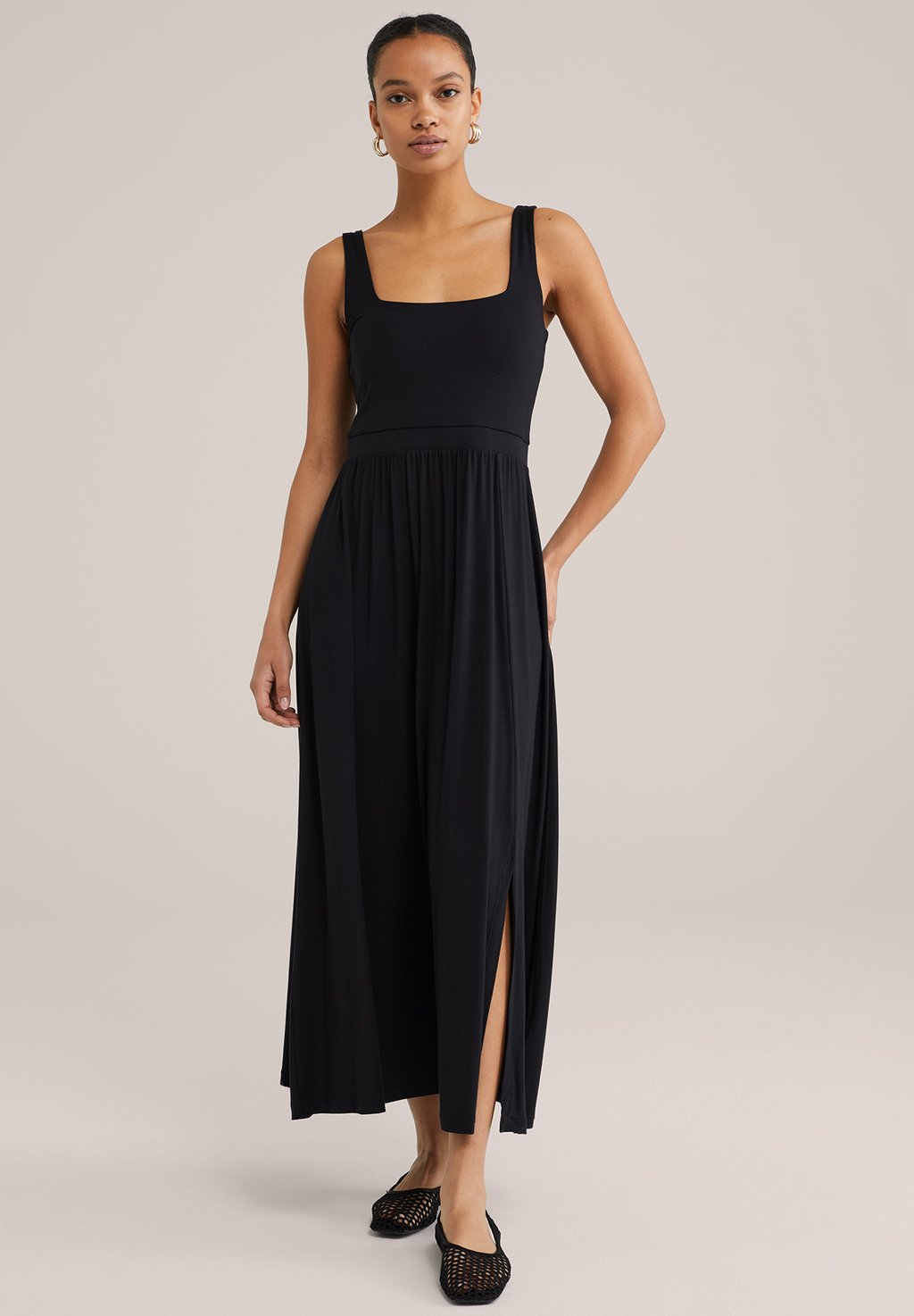 

Платье макси Jersey dress WE Fashion, черный