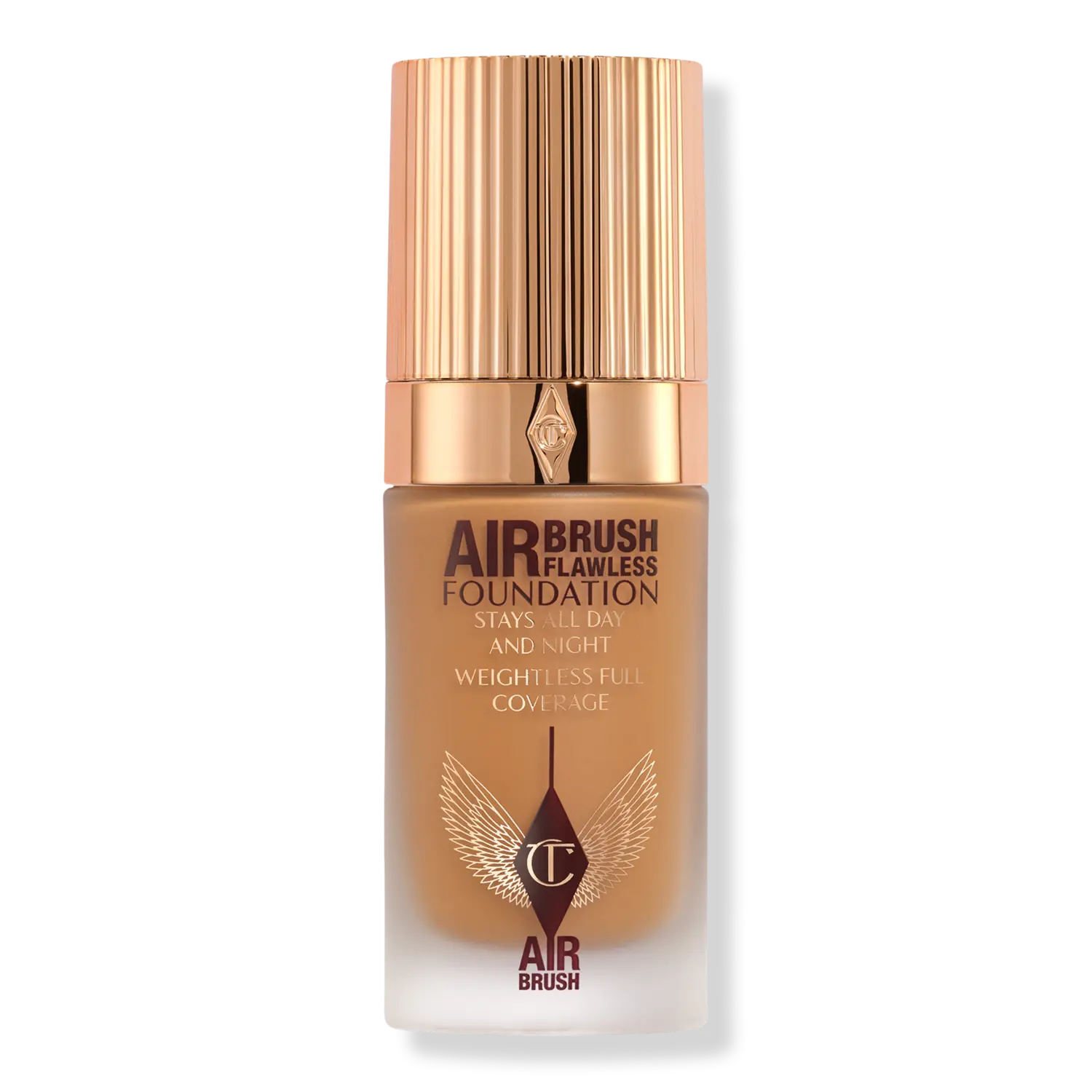 

Безупречная тональная основа, нанесенная аэрографом Charlotte Tilbury, 11 Warm (tan with warm undertones)