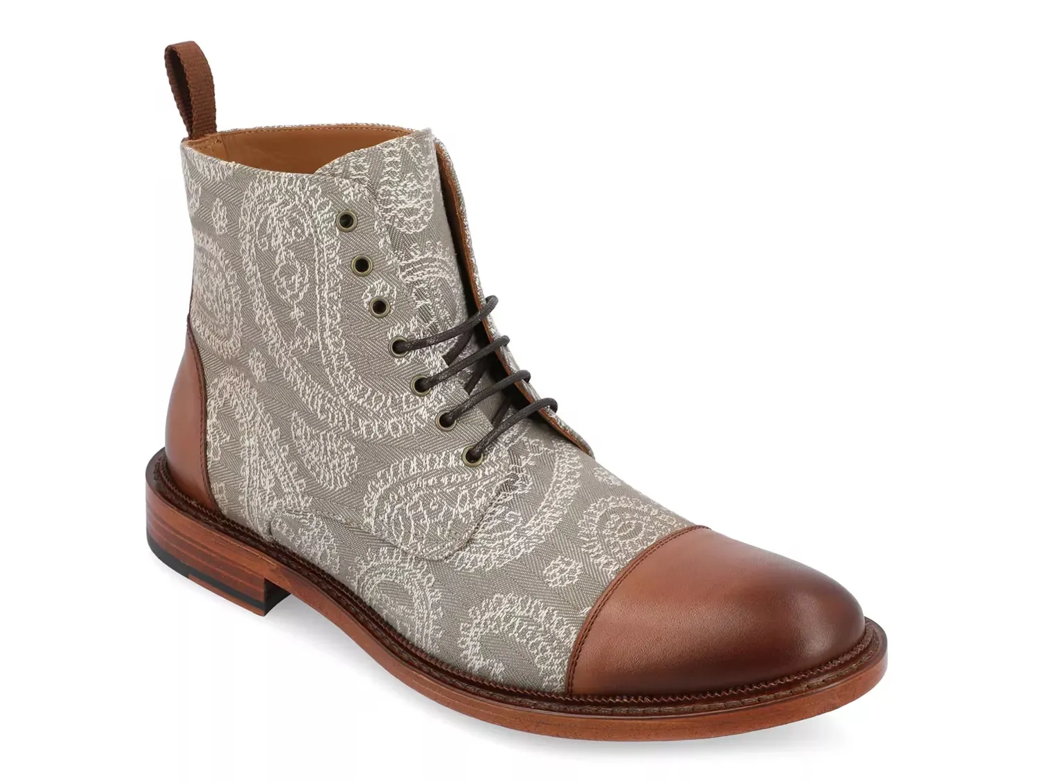 

Ботинки Jack Cap Toe Taft, Taupe/Brown Paisley Fabric/Leather, Коричневый, Ботинки Jack Cap Toe Taft, Taupe/Brown Paisley Fabric/Leather