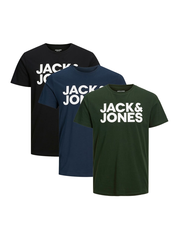 

Футболка Jack & Jones, цвет schwarz/blau/grün