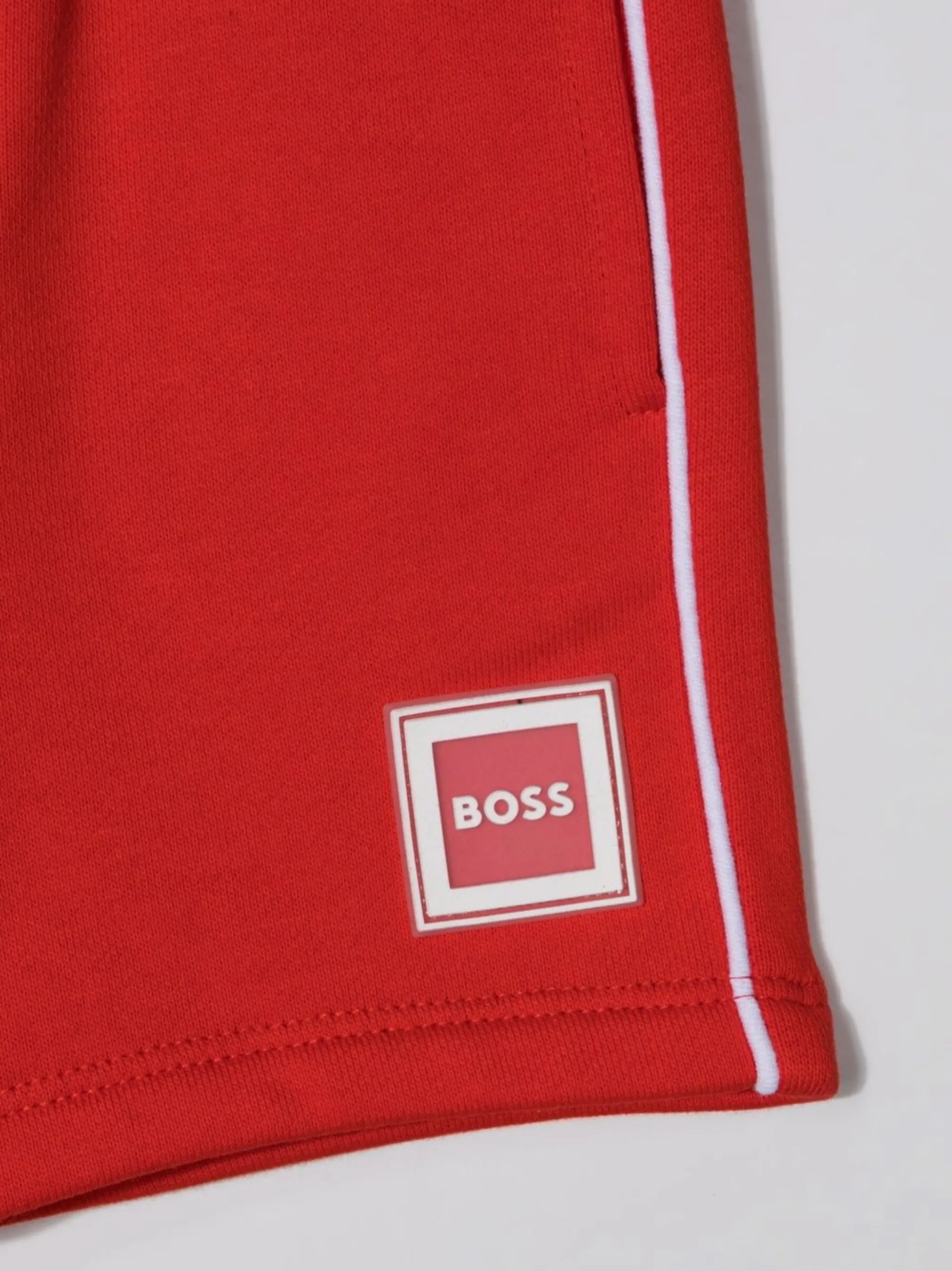 Спортивные шорты с нашивкой-логотипом Boss Kidswear, красный — фото 3