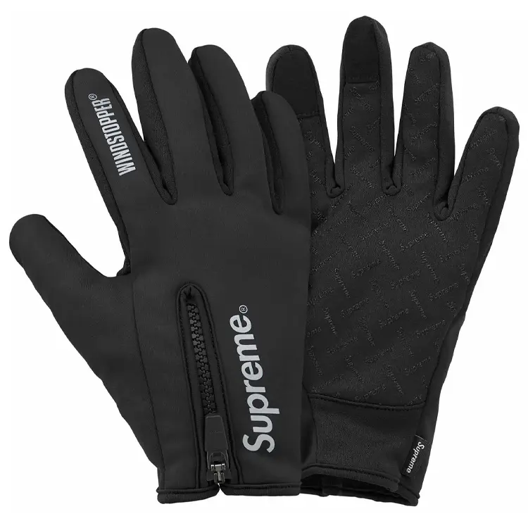 

Supreme Шерстяные перчатки унисекс черные оранжевые хаки морской синий, Black