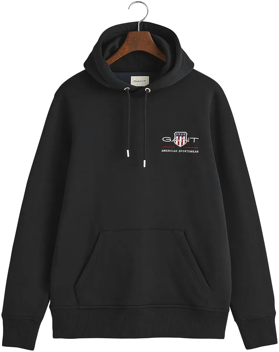 

Толстовка с капюшоном "REG MEDIUM ARCHIVE SHIELD HOODIE" Gant, черный