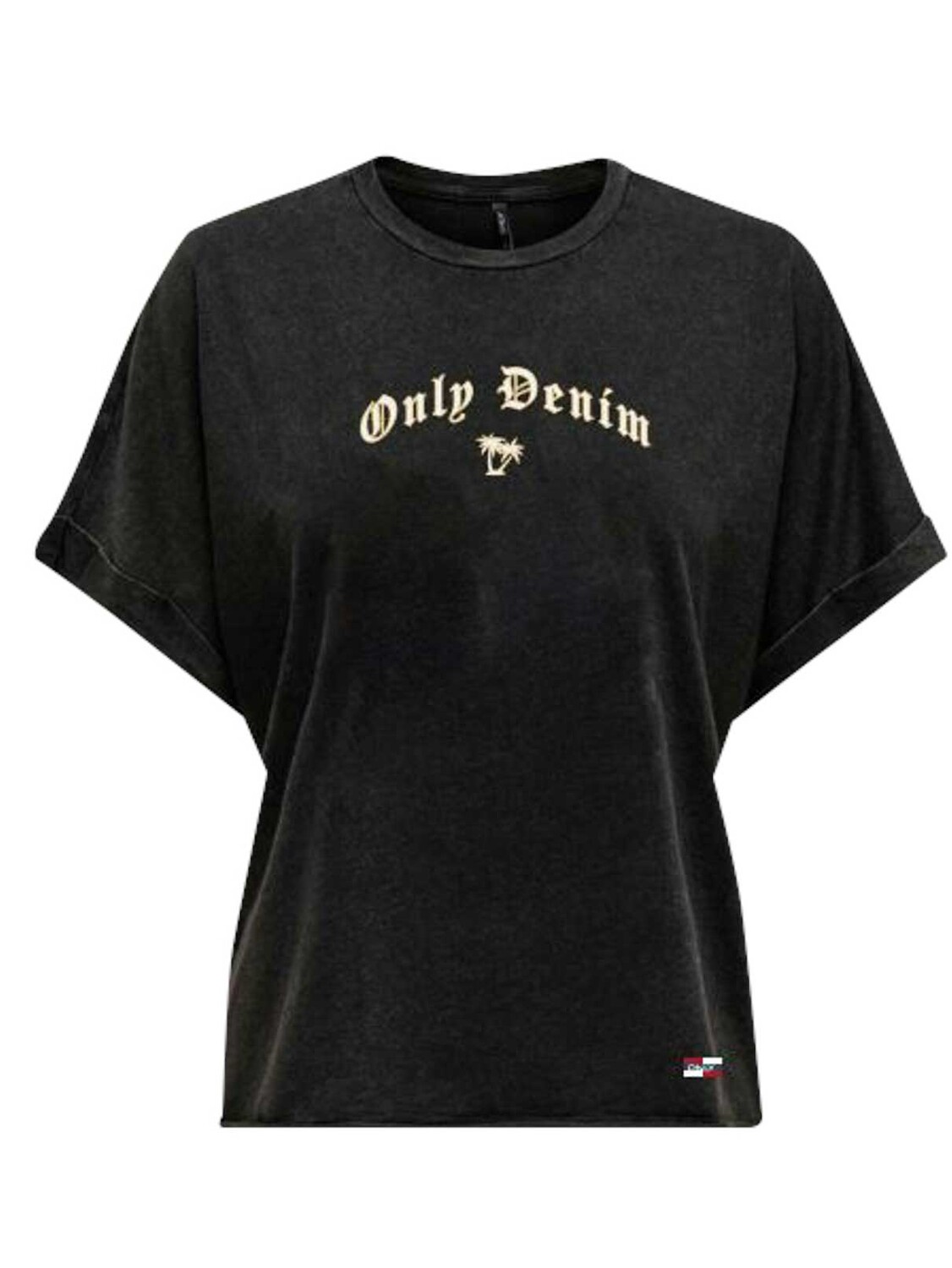 

Футболка Only ONLPAMELA S/S FOLD UP TEE CS JRS, черный