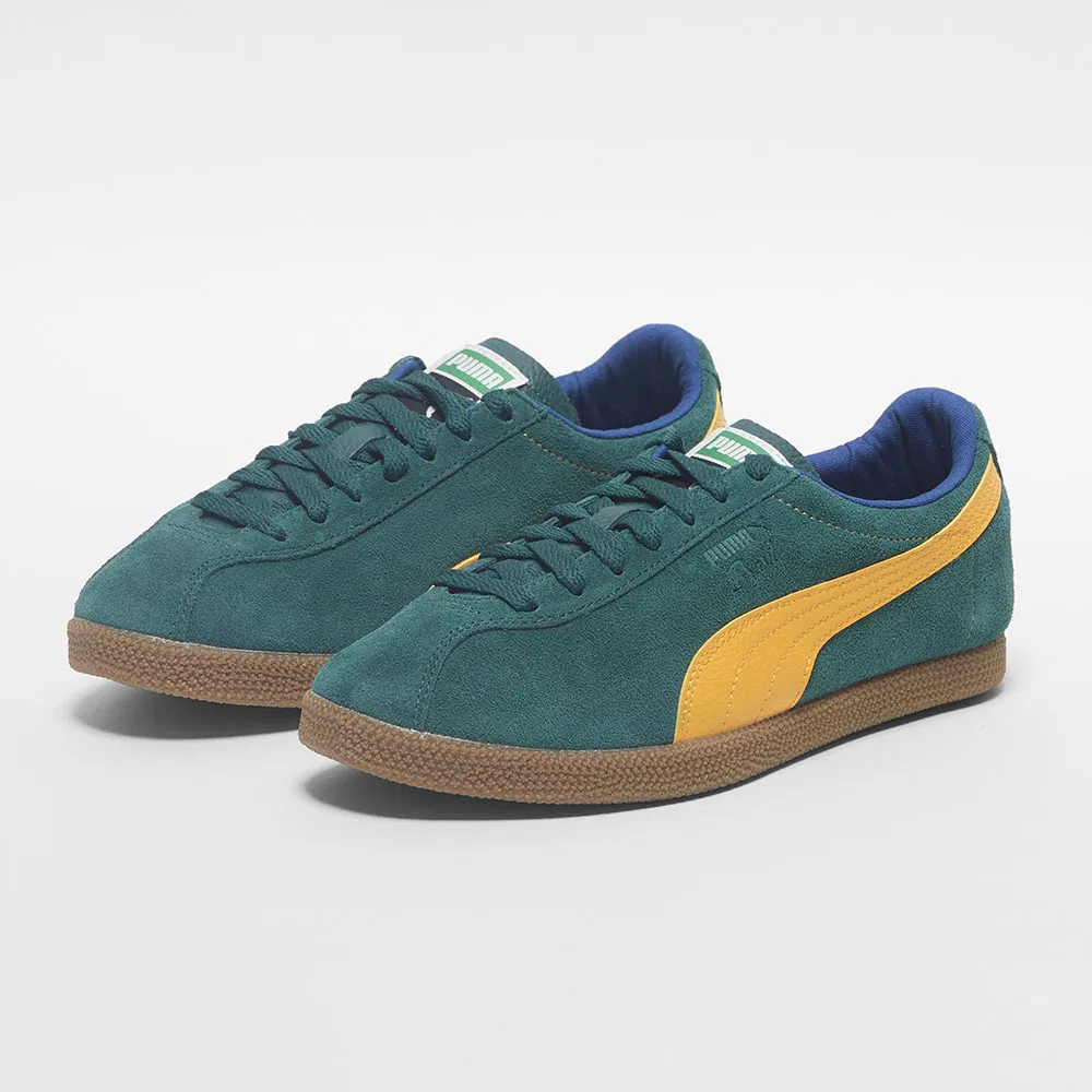 Мужские кроссовки Brazil Leather тёмно-миртовые от Puma