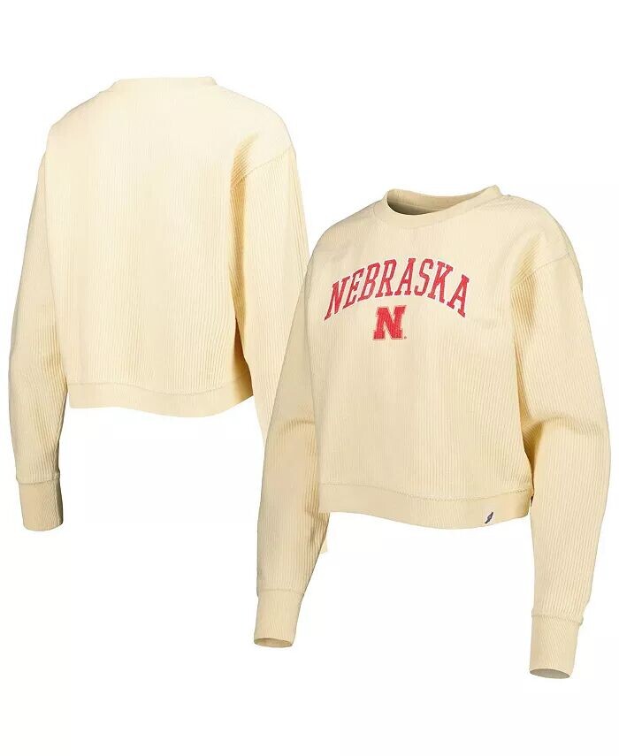 

Женская кремовая толстовка Nebraska Huskers Classic Campus Corded Timber League Collegiate Wear