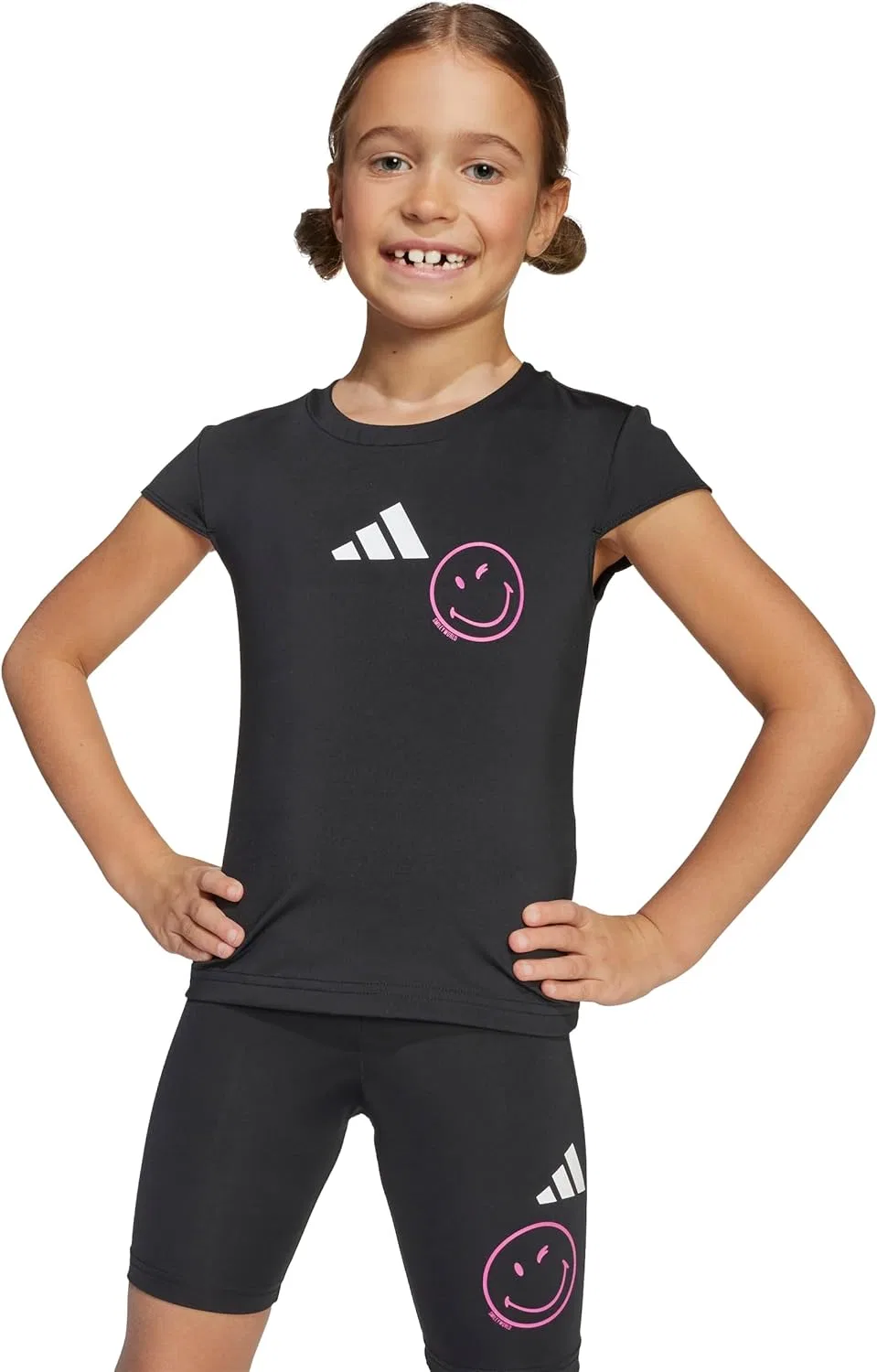 Игровой комплект Adidas Smiley World для девочек, черно-белый — фото 4