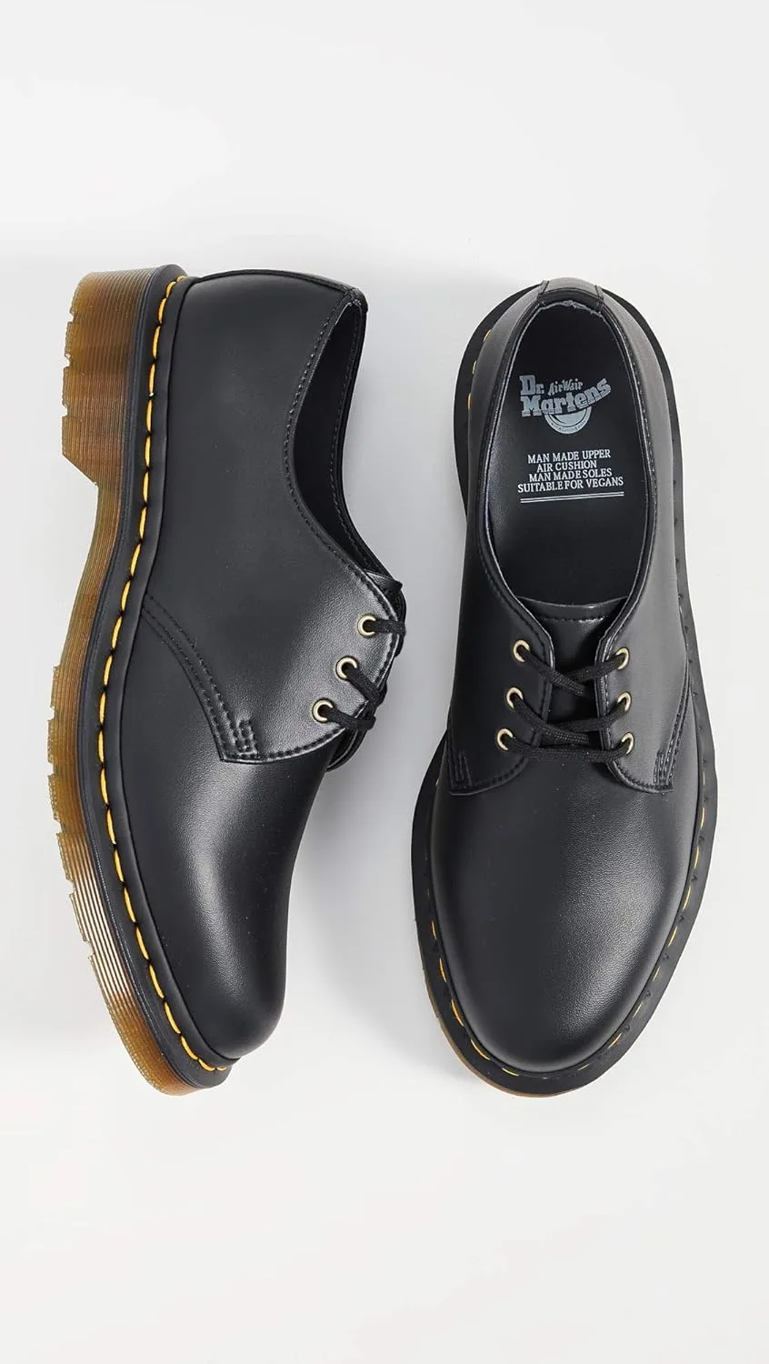 Ботинки Botinki Dr. Martens 1461 Vegan Black 14046001, унисекс, на шнурке, для взрослых, черный — фото 3