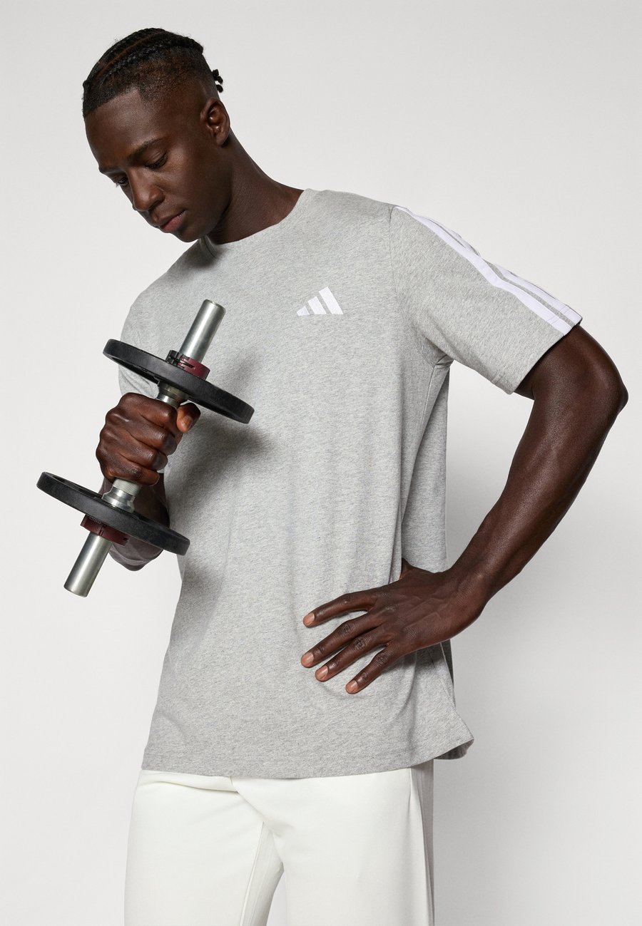 Футболка Adidas Sportswear Print T-shirt, Medium Grey Heather/Grey — фото 4