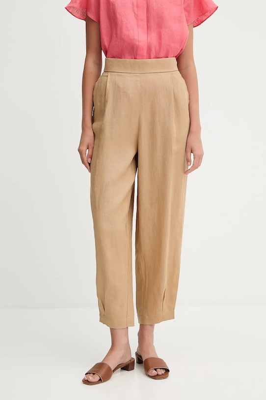 

Льняные брюки United Colors of Benetton, зеленый