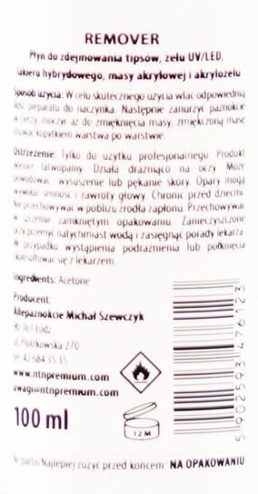 Ацетон косметический экономичный 100 мл НТН, AllePaznokcie — фото 3