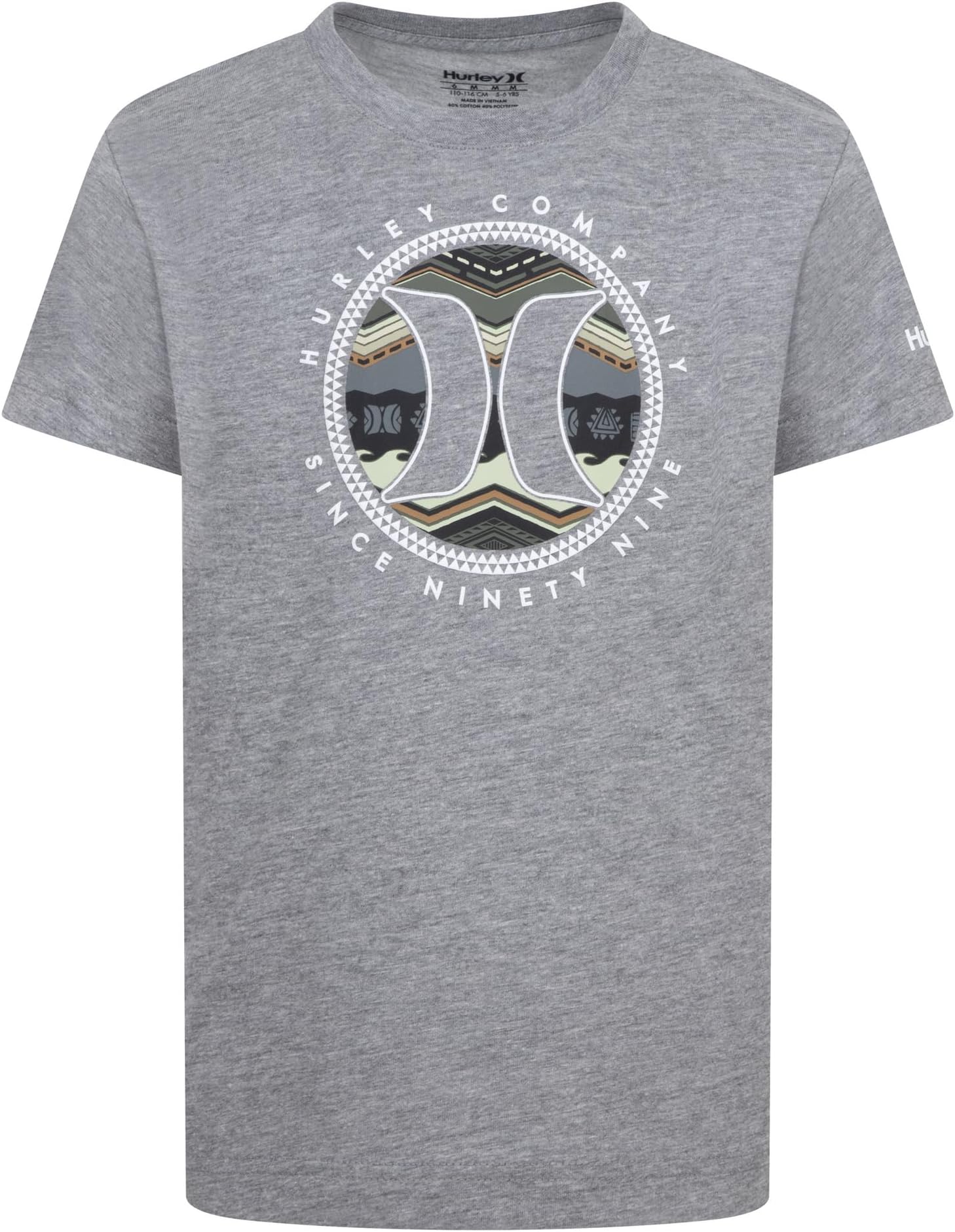 

Футболка Hurley Kids Serape Knockout Tee (Little Kid), цвет Carbon Heather