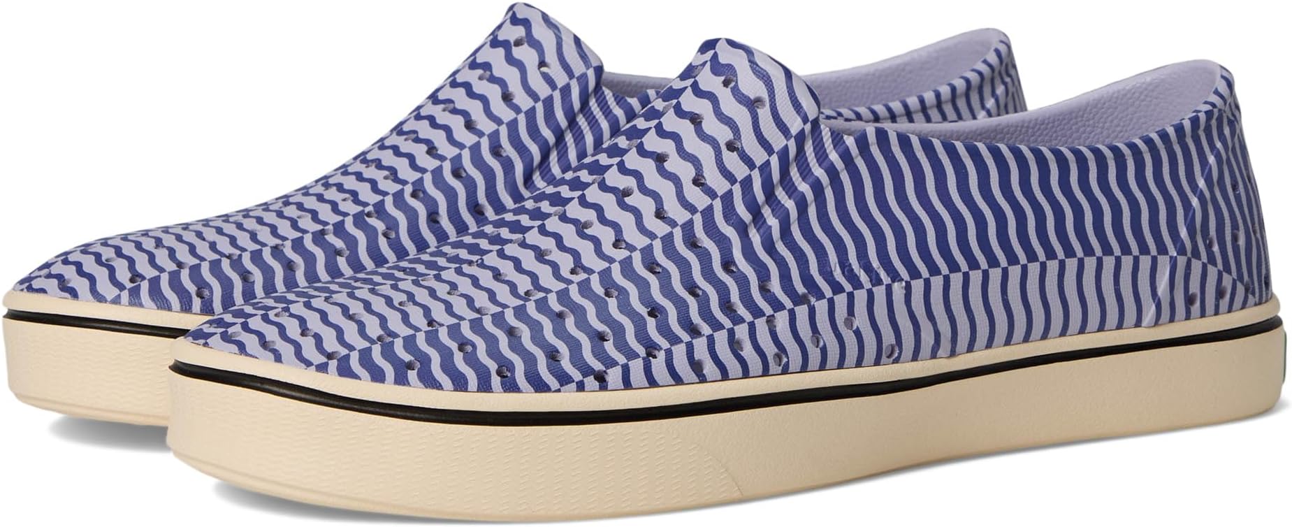 Лоферы Unisex Native Shoes Miles Bloom Wanderfoam Print, Future Purple/Bone White/Ink Wiggle Stripe