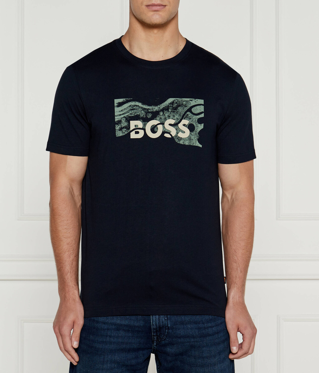 

Футболка BOSS ORANGE Regular Fit, темно-синий