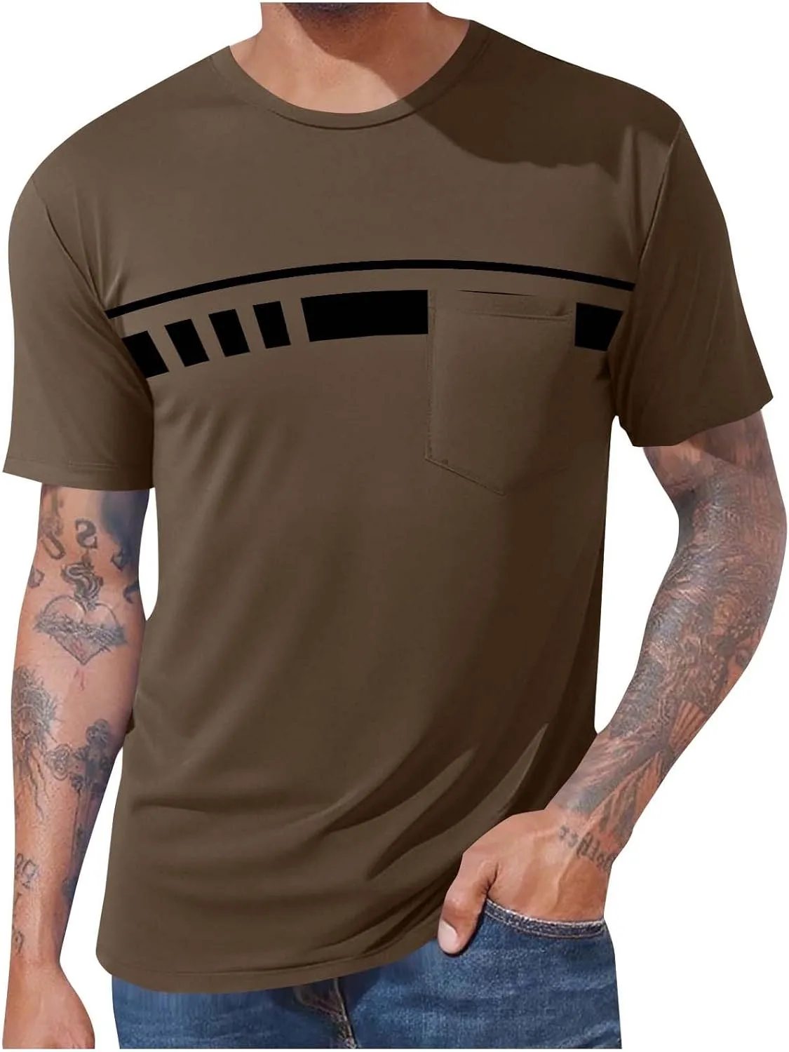 

Футболка для тренировок мужская Casual с карманом