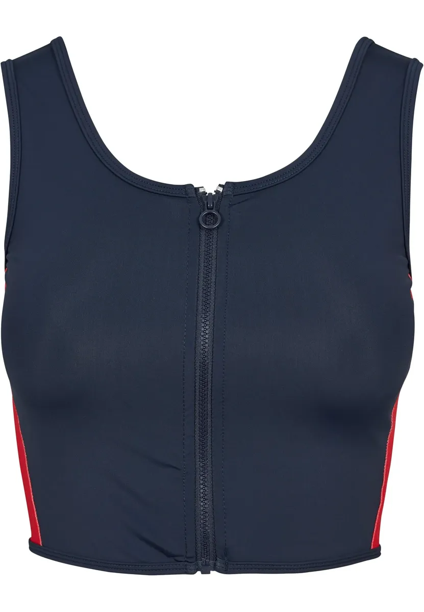 

URBAN CLASSICS Muscle Shirt "Женский женский укороченный топ с полосками по бокам и молнией Urban Classics", белый