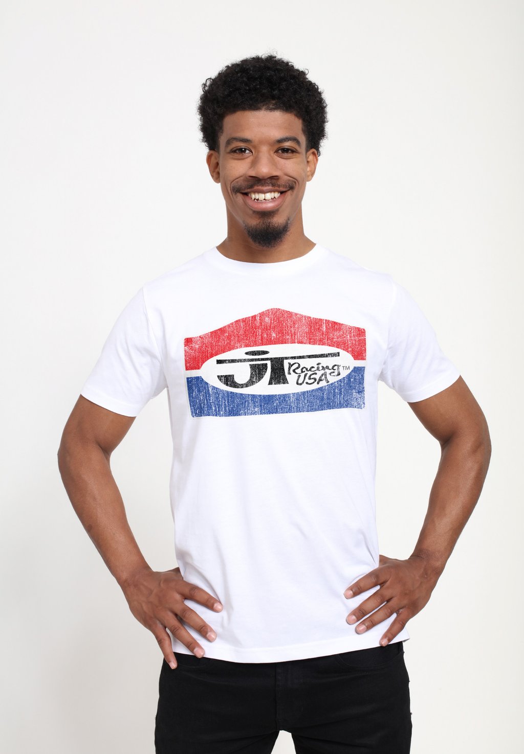 

Футболка с принтом JT RACING FADING CLASSIC LOGO Henry Tiger, белый
