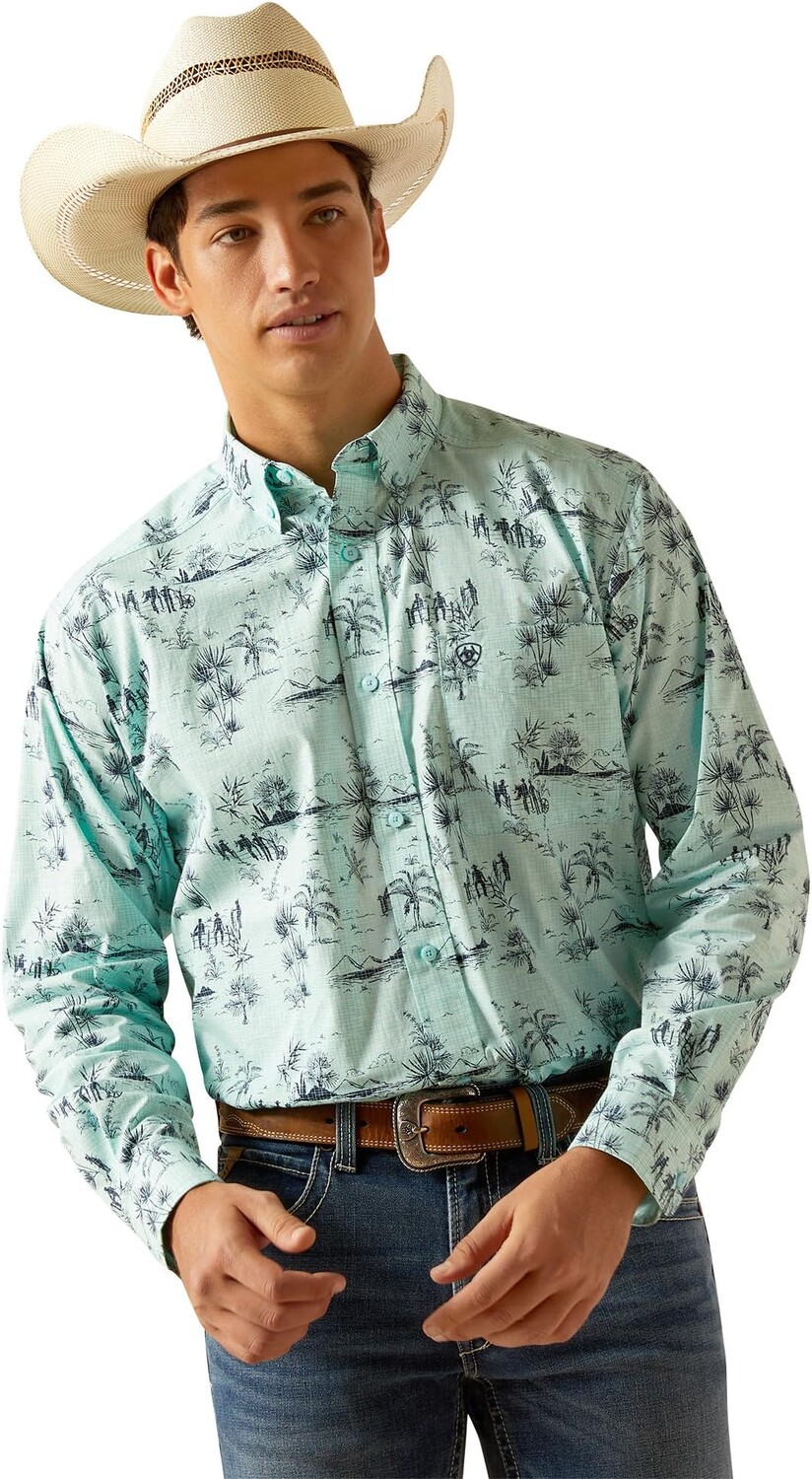 

Футболка Ariat Paxtyn Classic Fit Shirt, цвет Blue Tint