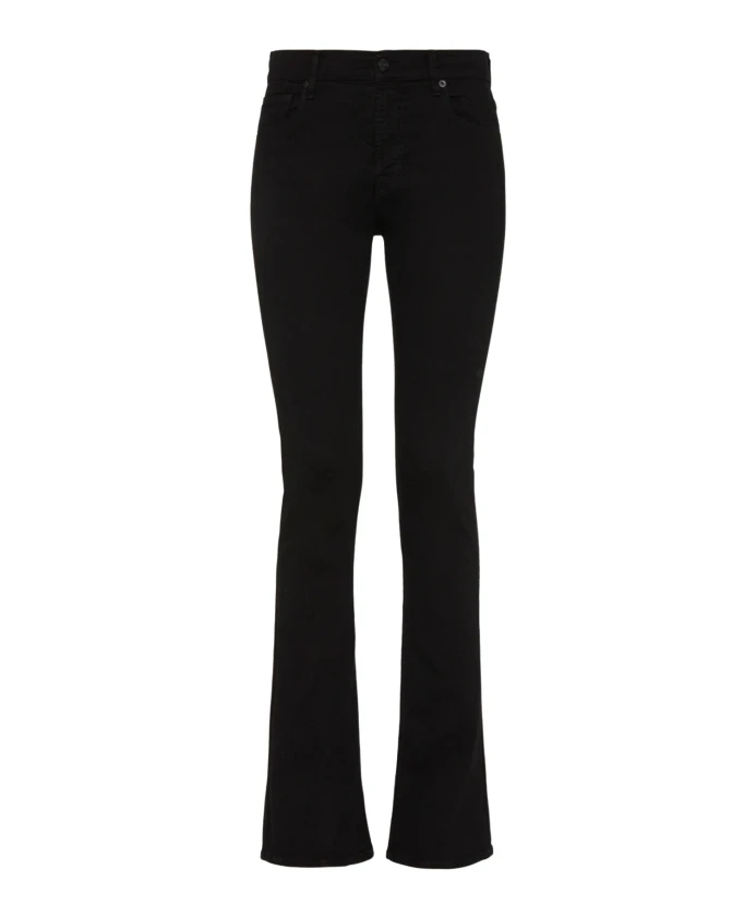 

Выцветшие черные джинсы-клеш 7 For All Mankind, черный