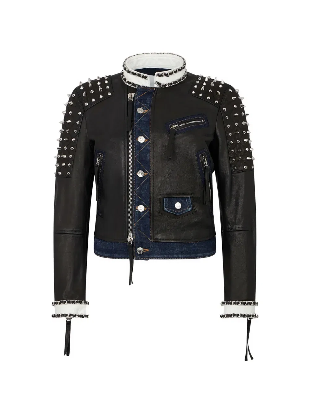 Байкерская куртка с заклепками Dsquared2, черный